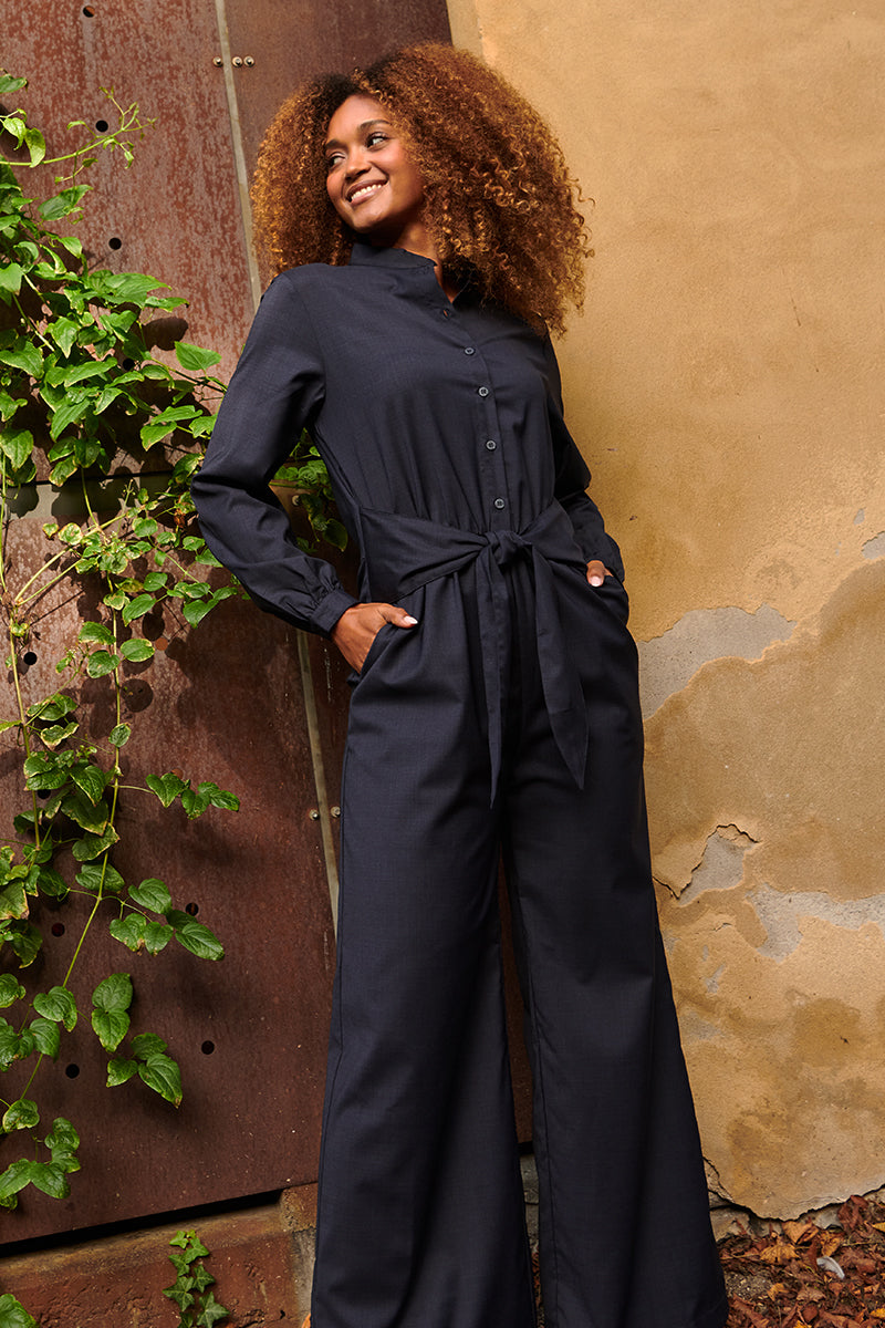 Froks Carla Sleeve Long Body Dragt / Midnight blue (wool)