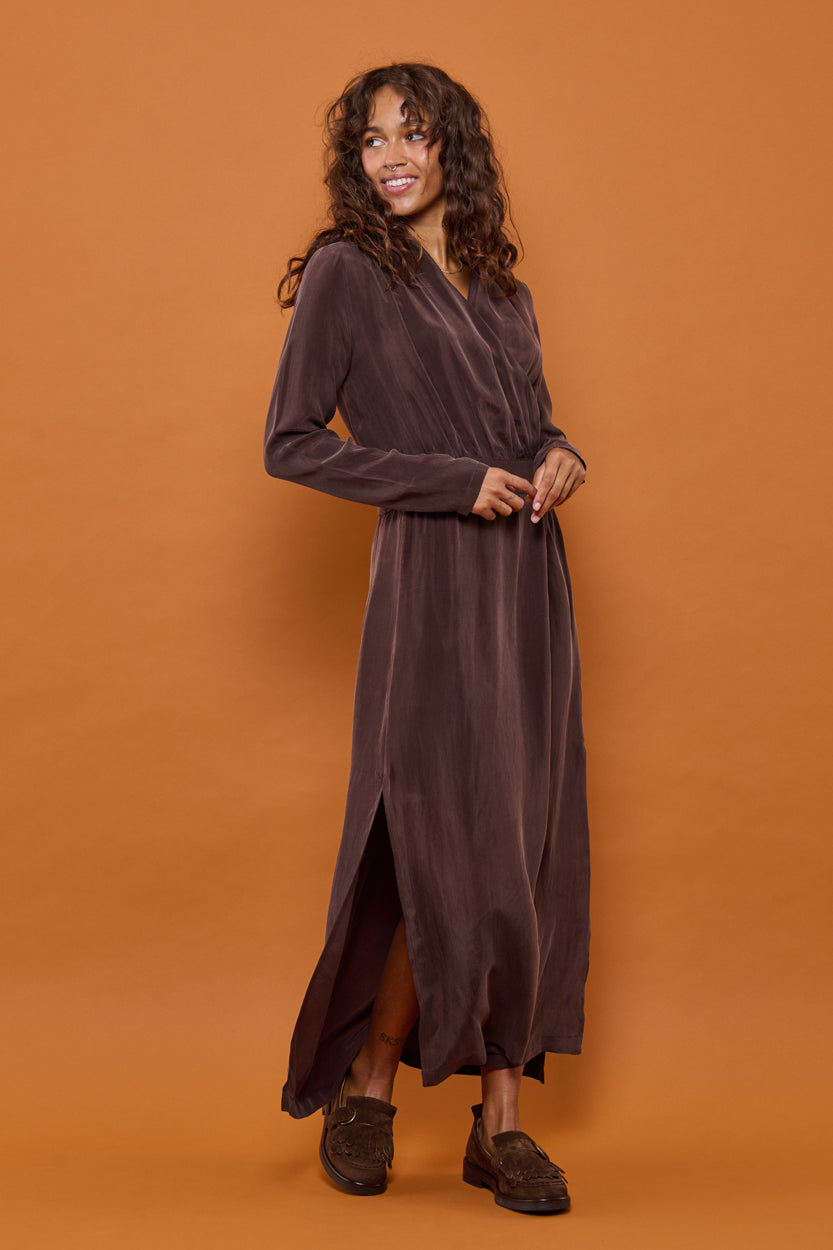 Froks Carmen Kjole / Coffee brown