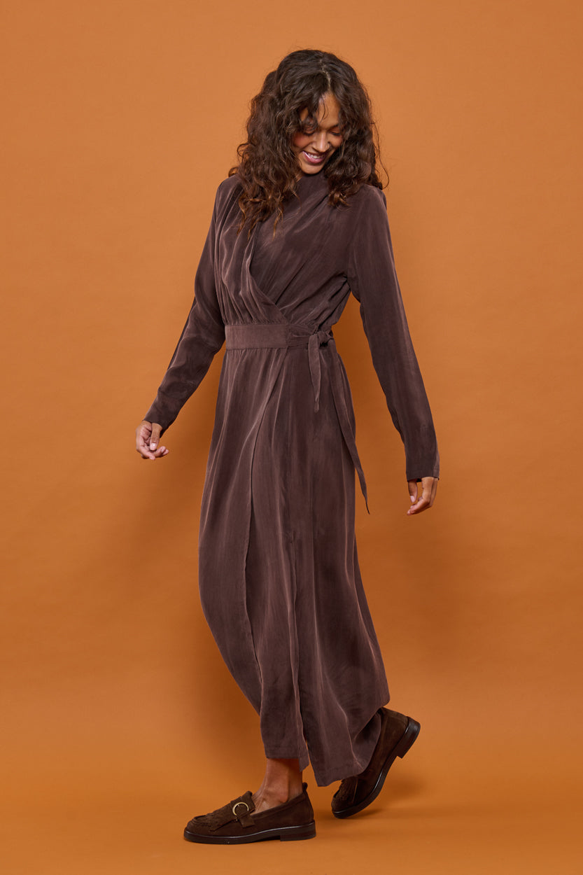 Froks Carmen Kjole / Coffee brown