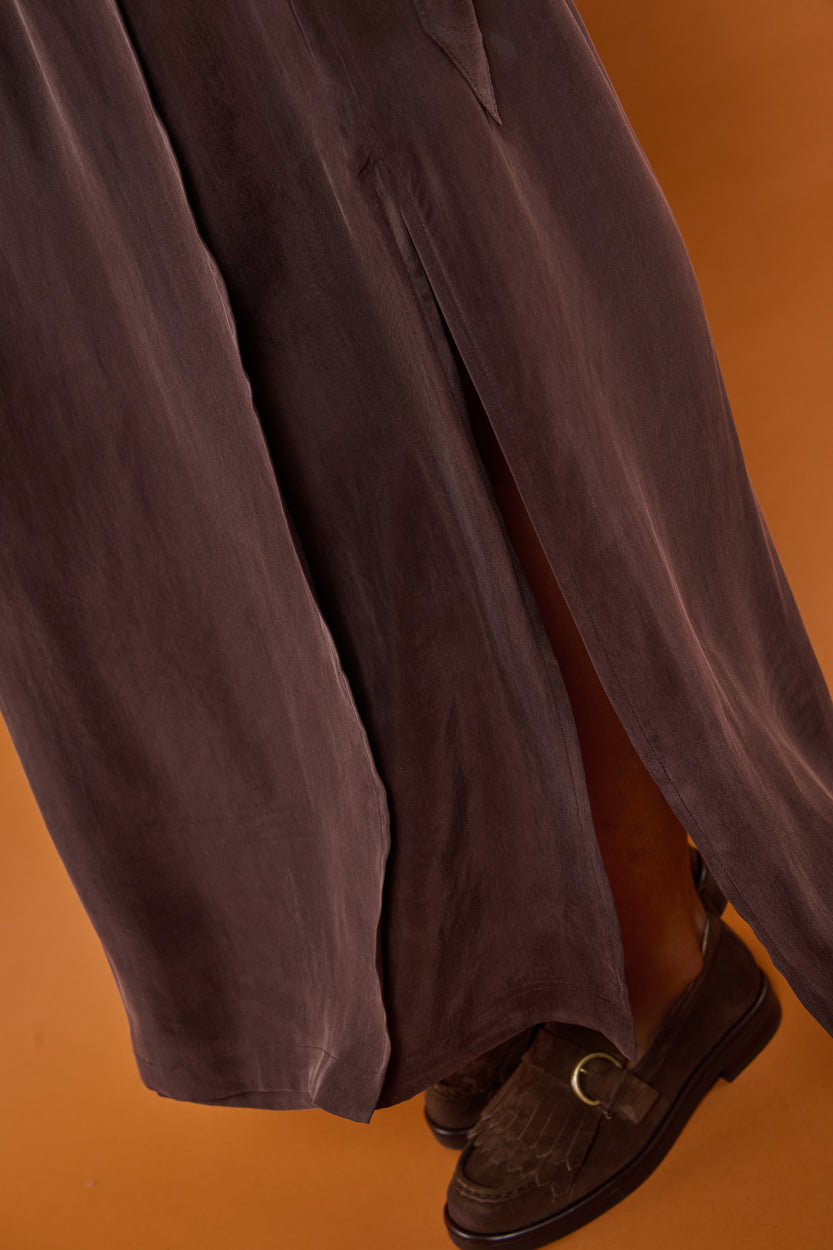 Froks Carmen Kjole / Coffee brown