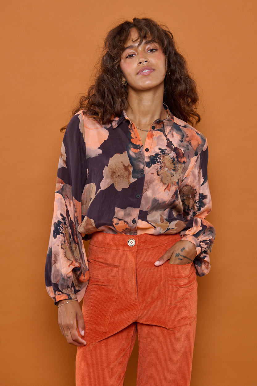 Froks Eline Skjorte / Splash of earth tones & Flowers