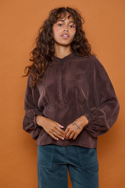 Froks Amelia Tunika Skjorte / Coffee brown