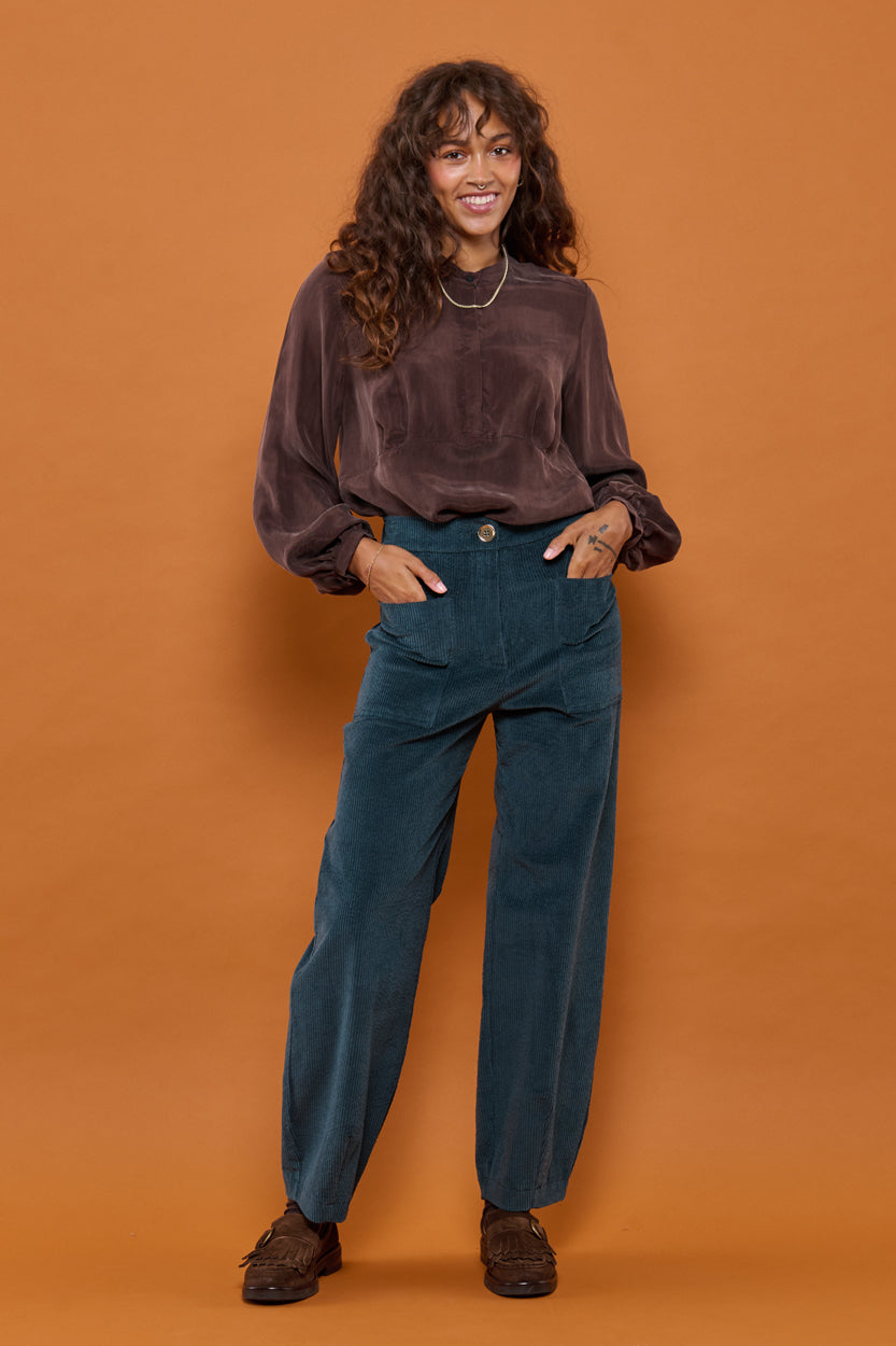 Froks Leia Bukser / Storm green corduroy