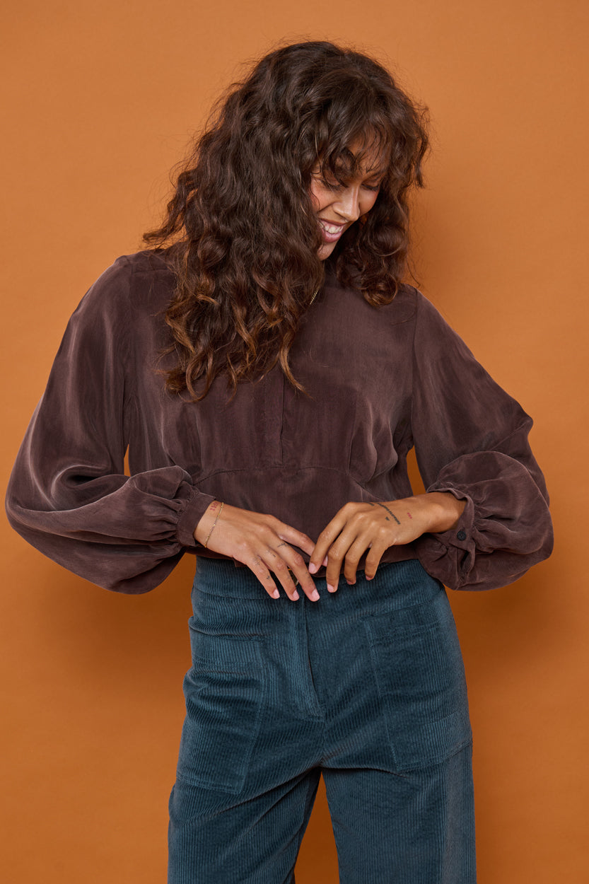 Froks Amelia Tunika Skjorte / Coffee brown
