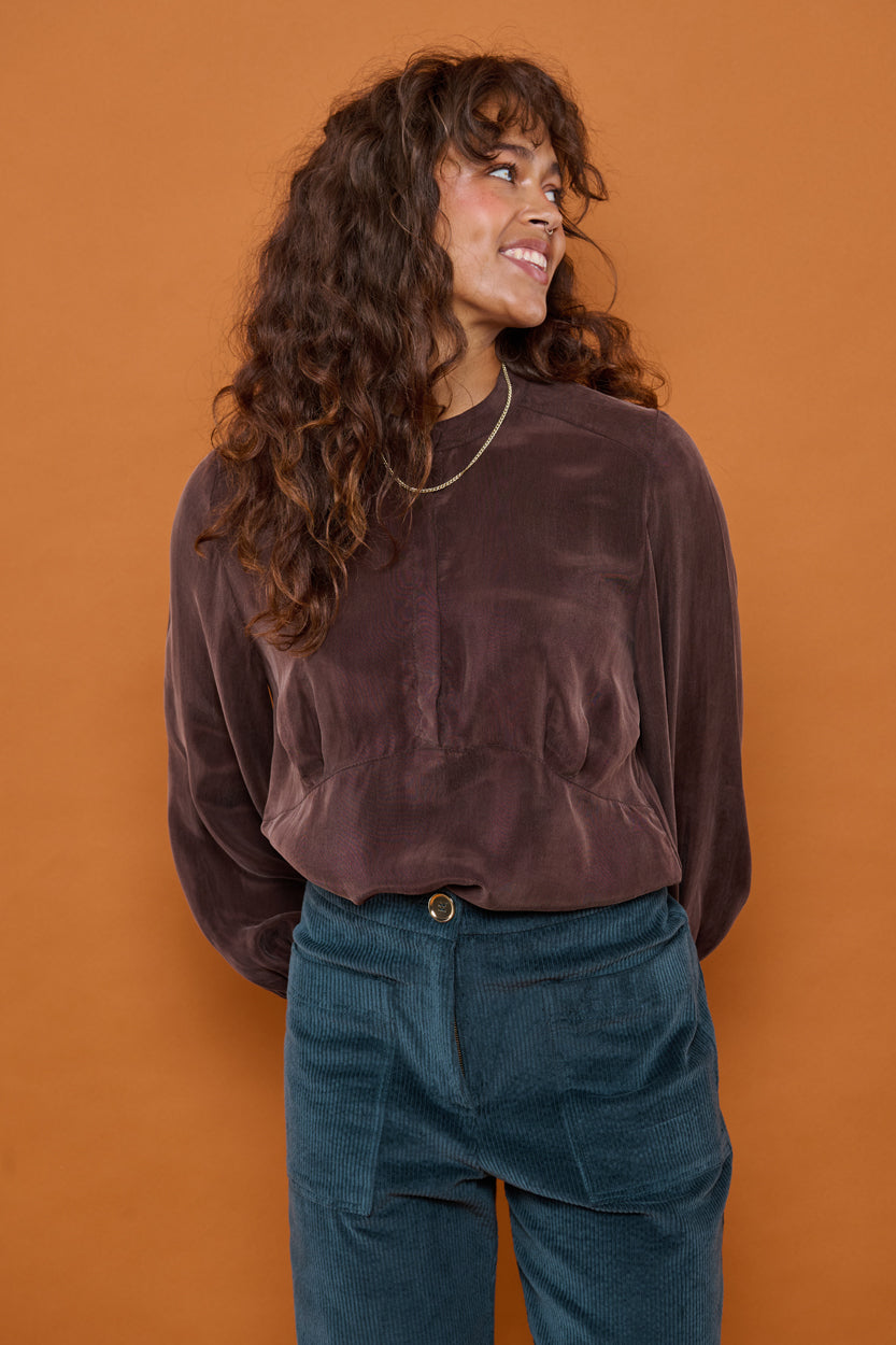 Froks Amelia Tunika Skjorte / Coffee brown