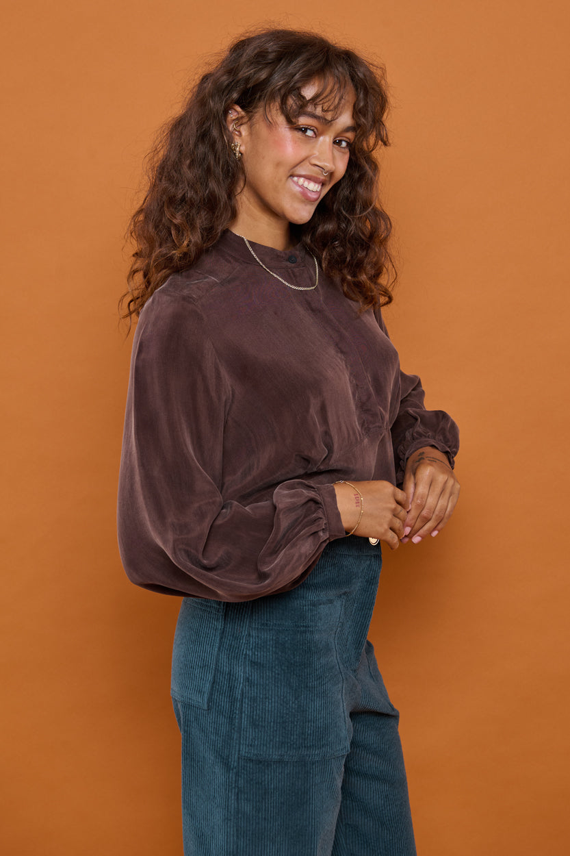 Froks Amelia Tunika Skjorte / Coffee brown