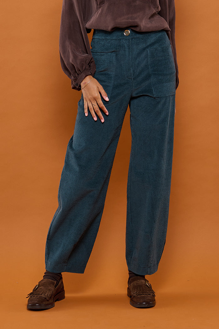 Froks Leia Bukser / Storm green corduroy