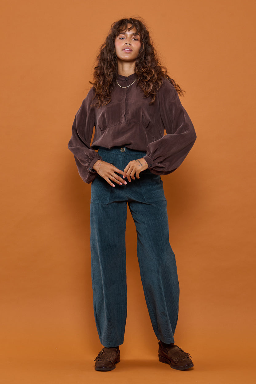 Froks Leia Bukser / Storm green corduroy