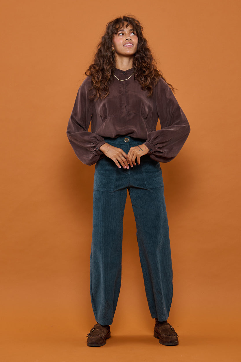 Froks Leia Bukser / Storm green corduroy
