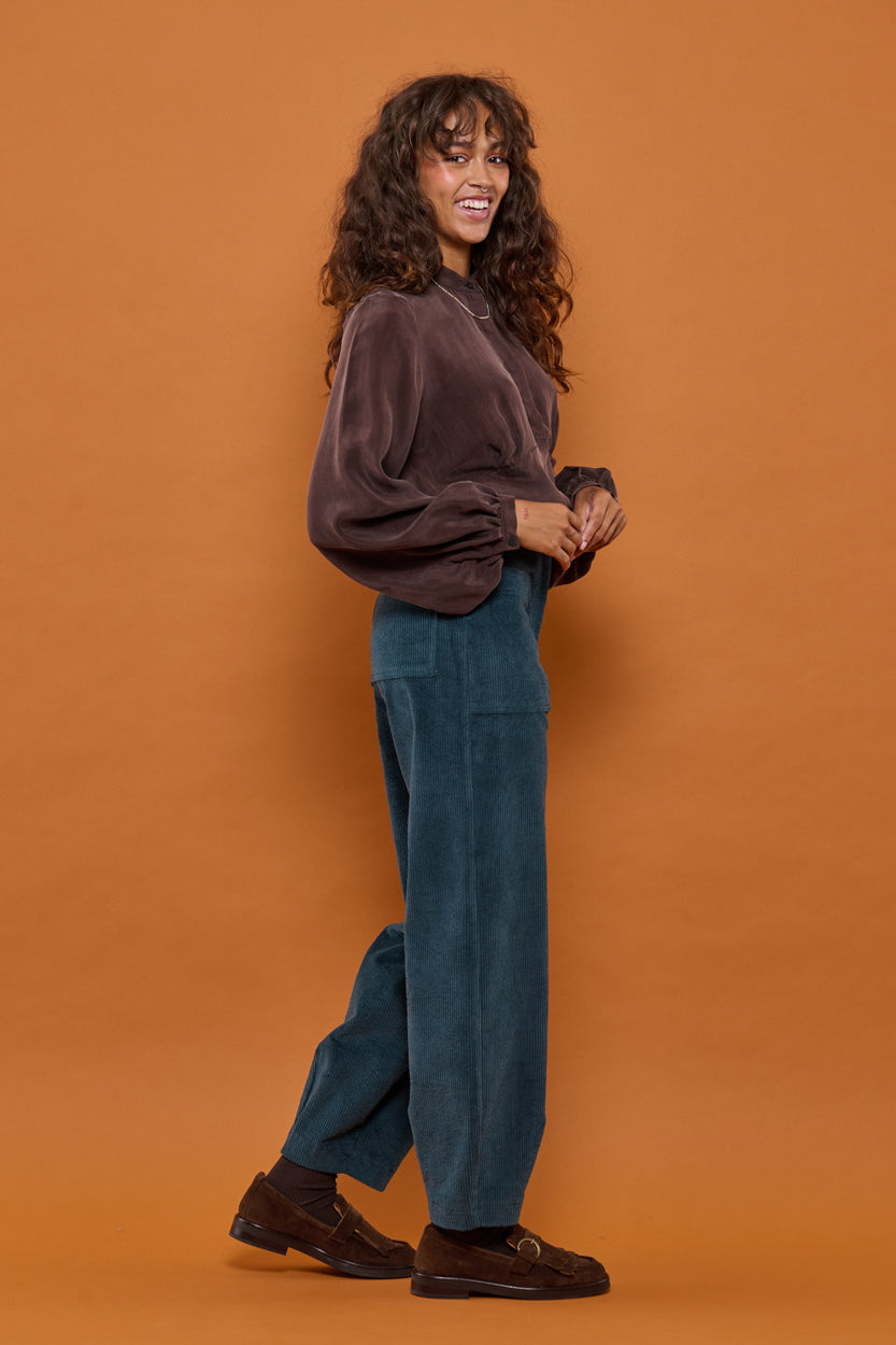 Froks Leia Bukser / Storm green corduroy