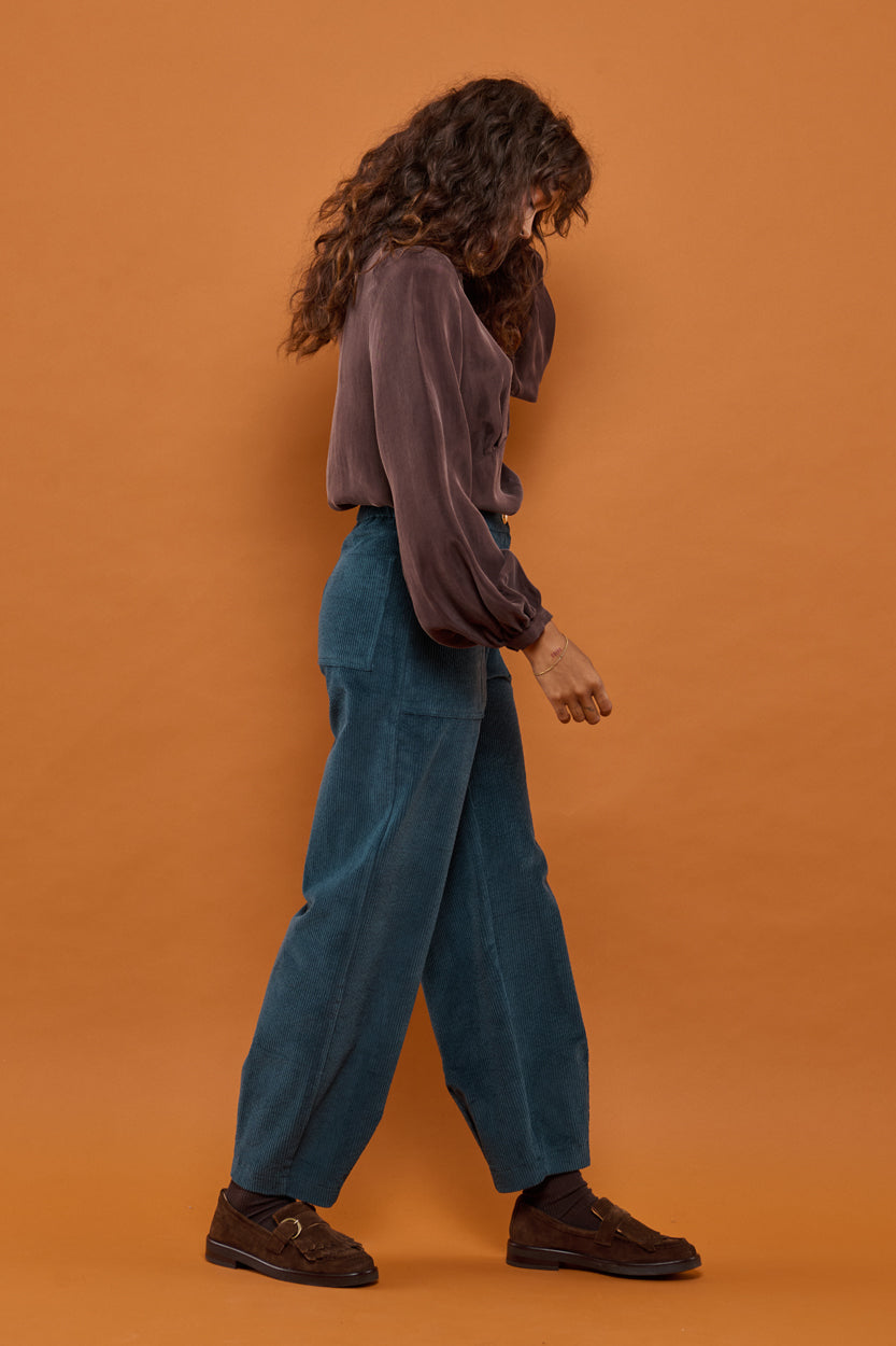 Froks Leia Bukser / Storm green corduroy