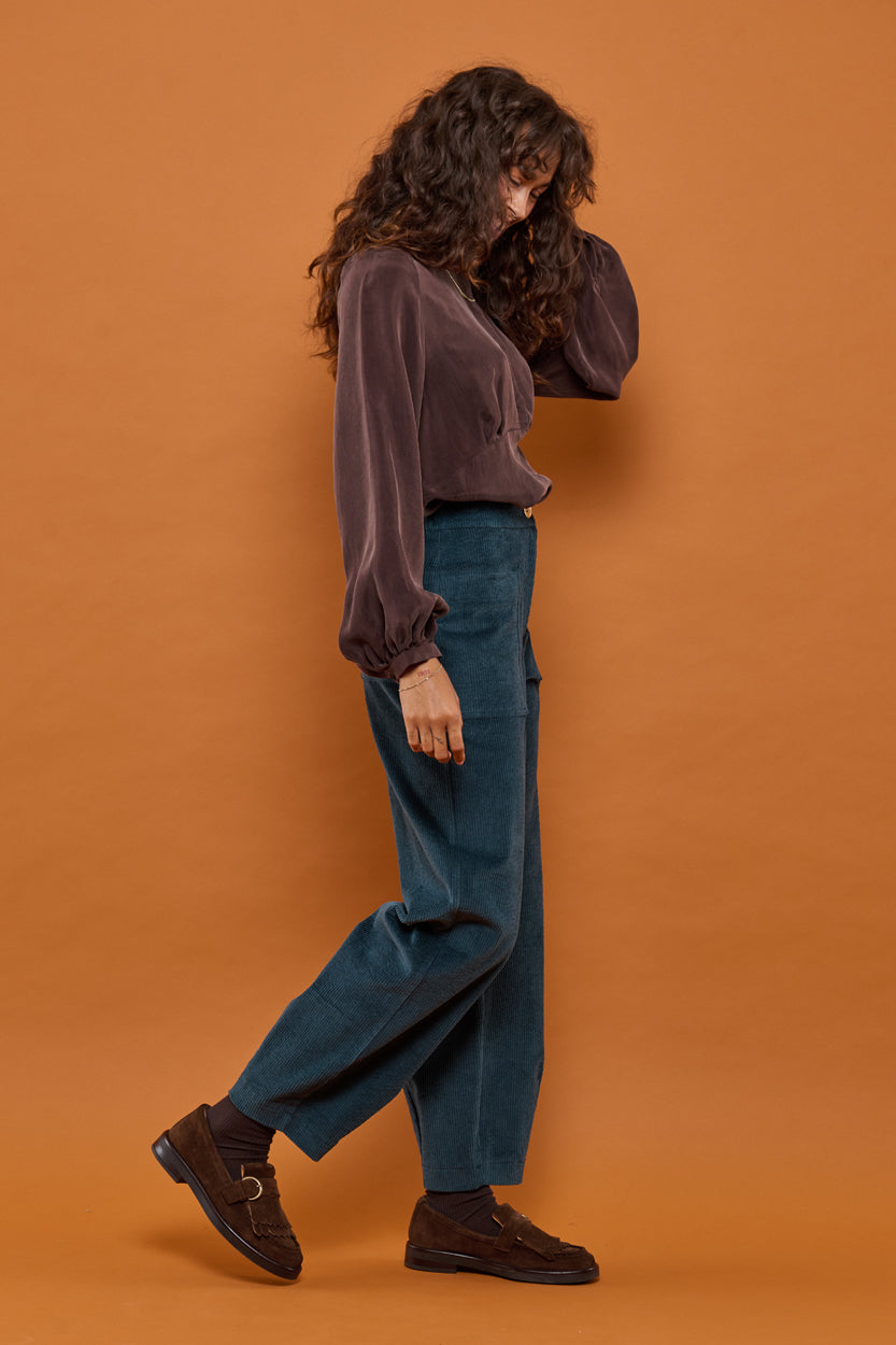 Froks Leia Bukser / Storm green corduroy