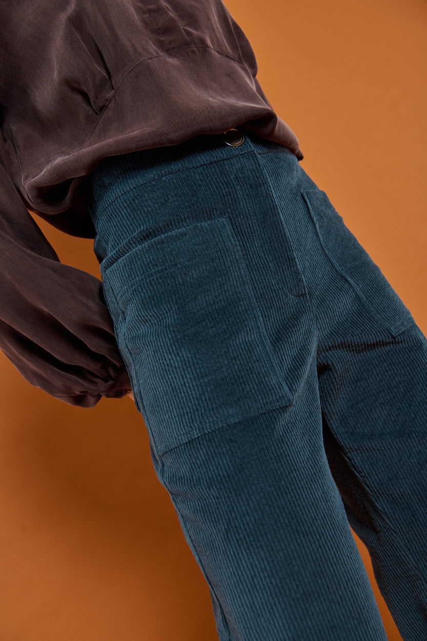 Froks Leia Bukser / Storm green corduroy