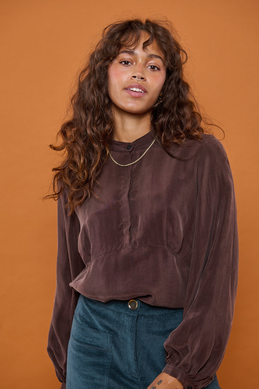 Froks Amelia Tunika Skjorte / Coffee brown