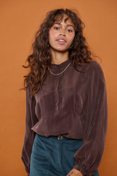 Froks Amelia Tunika Skjorte / Coffee brown