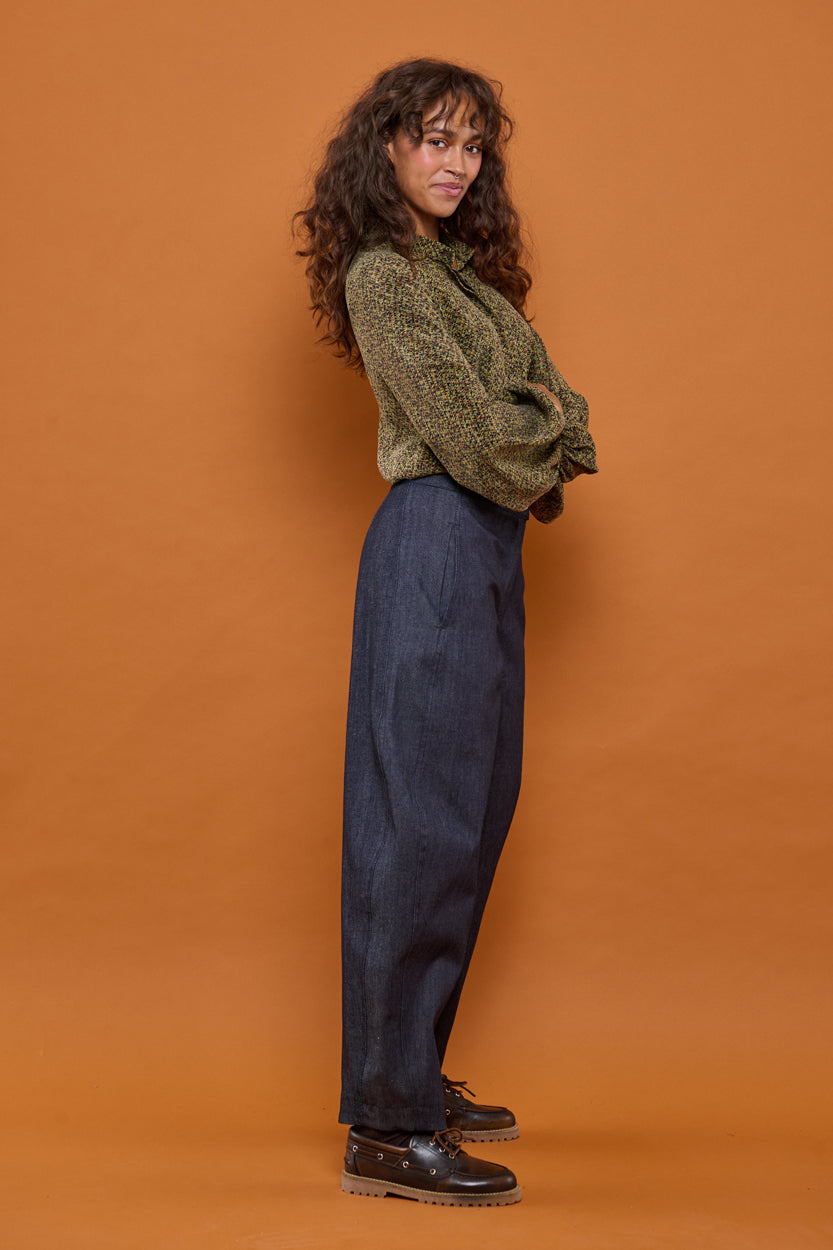 Froks Barrel Bukser / Dark denim blue