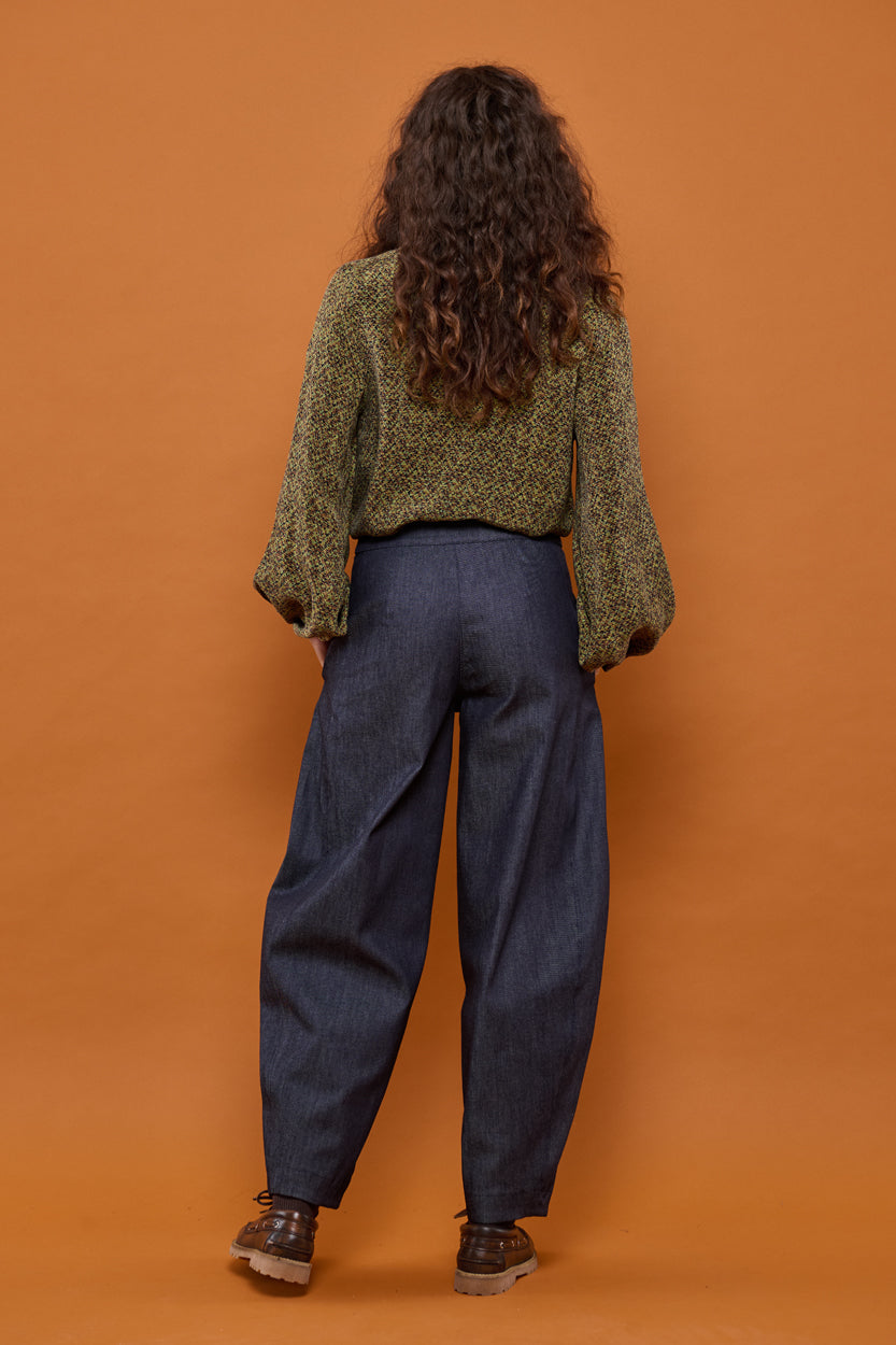 Froks Barrel Bukser / Dark denim blue