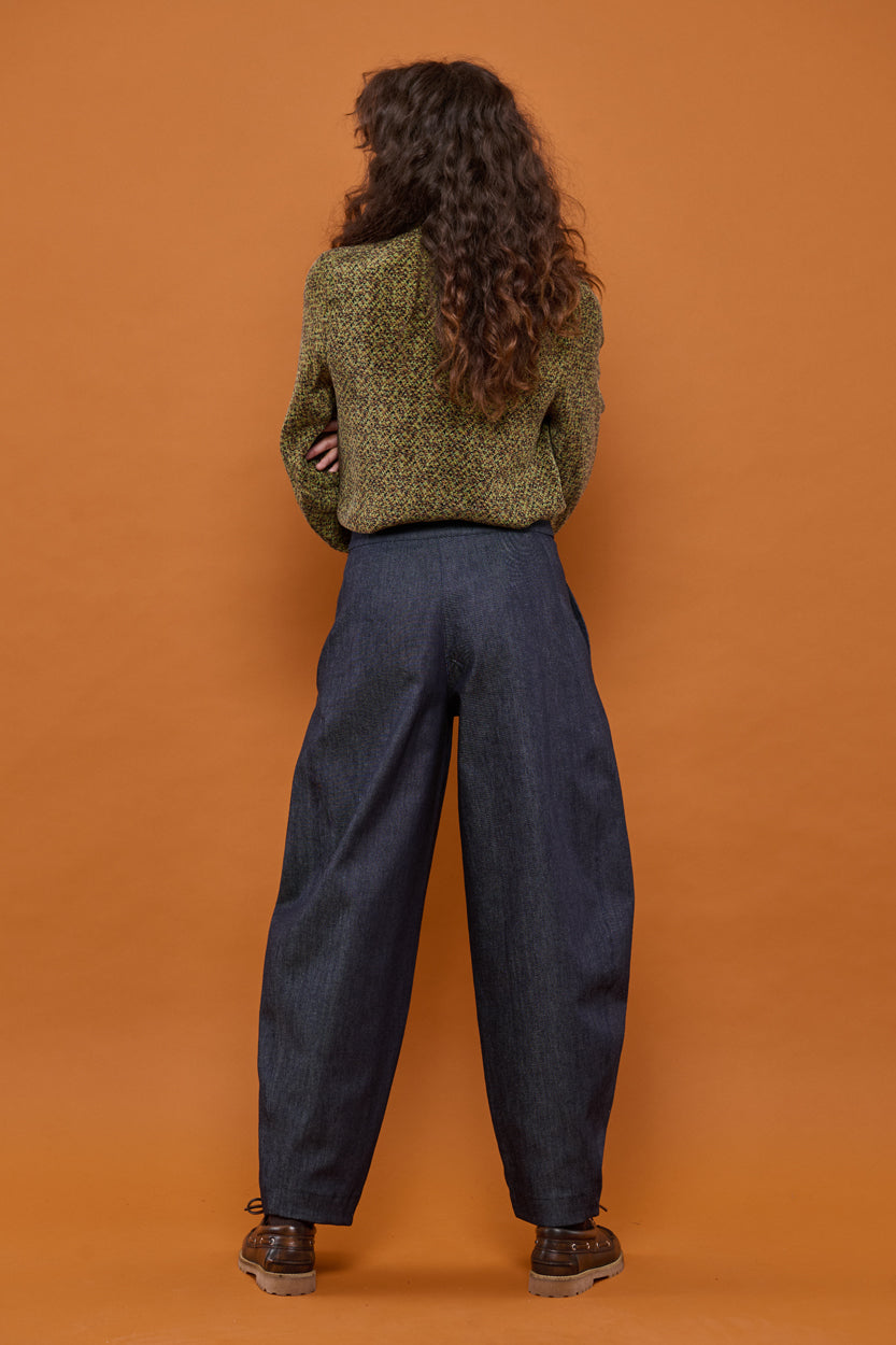 Froks Barrel Bukser / Dark denim blue