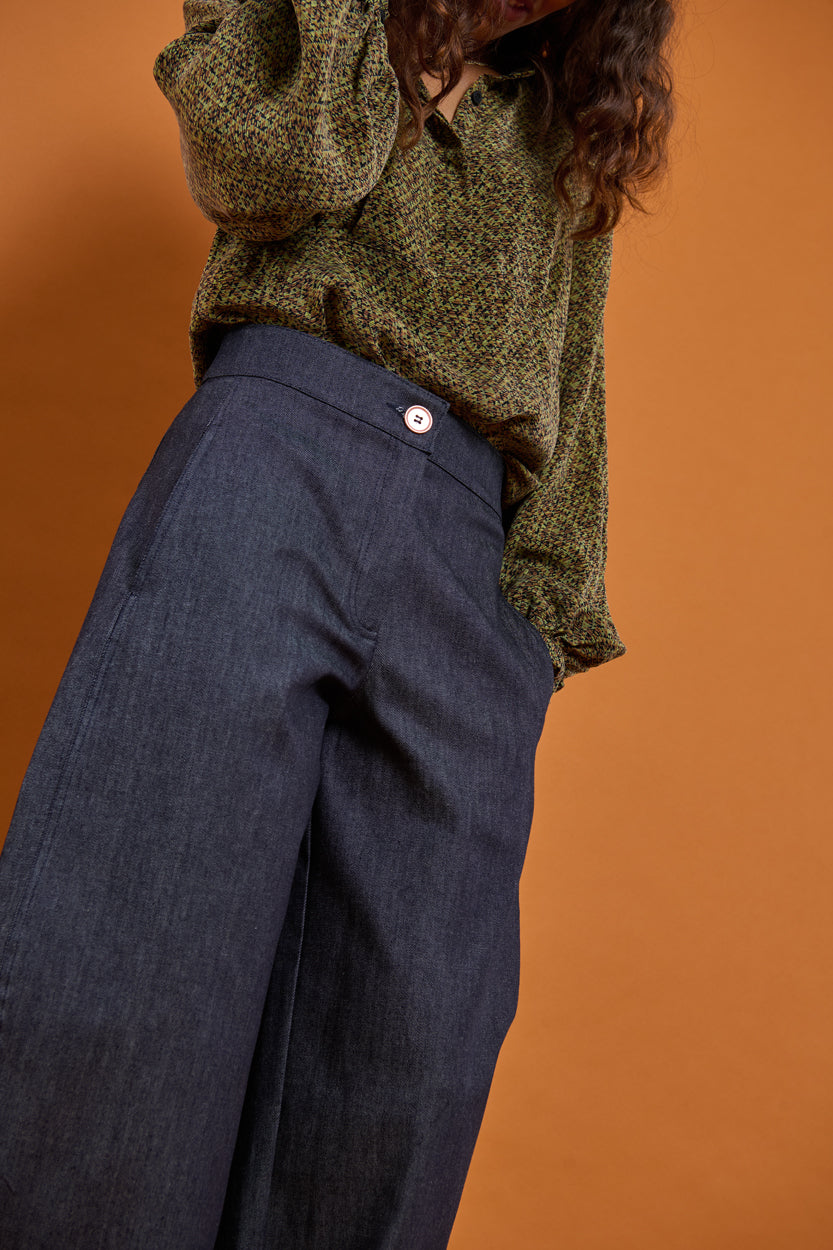 Froks Barrel Bukser / Dark denim blue