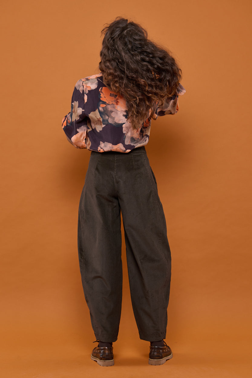 Froks Barrel Bukser / Dark chocolate corduroy
