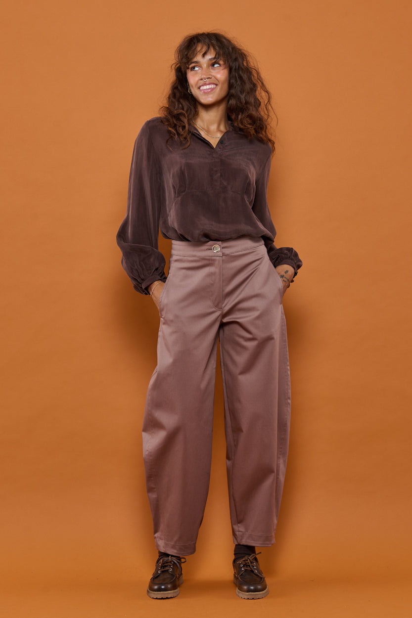 Froks Barrel Bukser / Earth brown