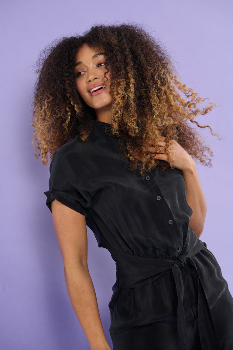 Froks Carla Long Body Dragt / Black