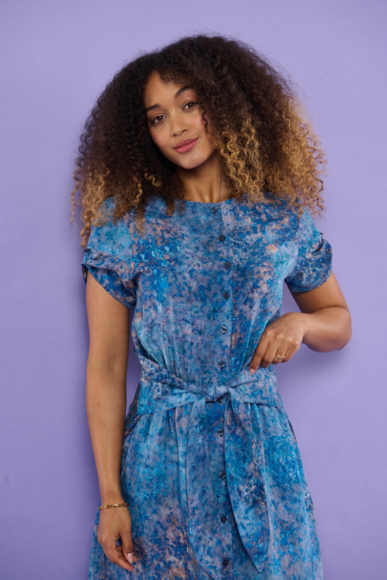 Froks Carla Kjole / Splash of blue