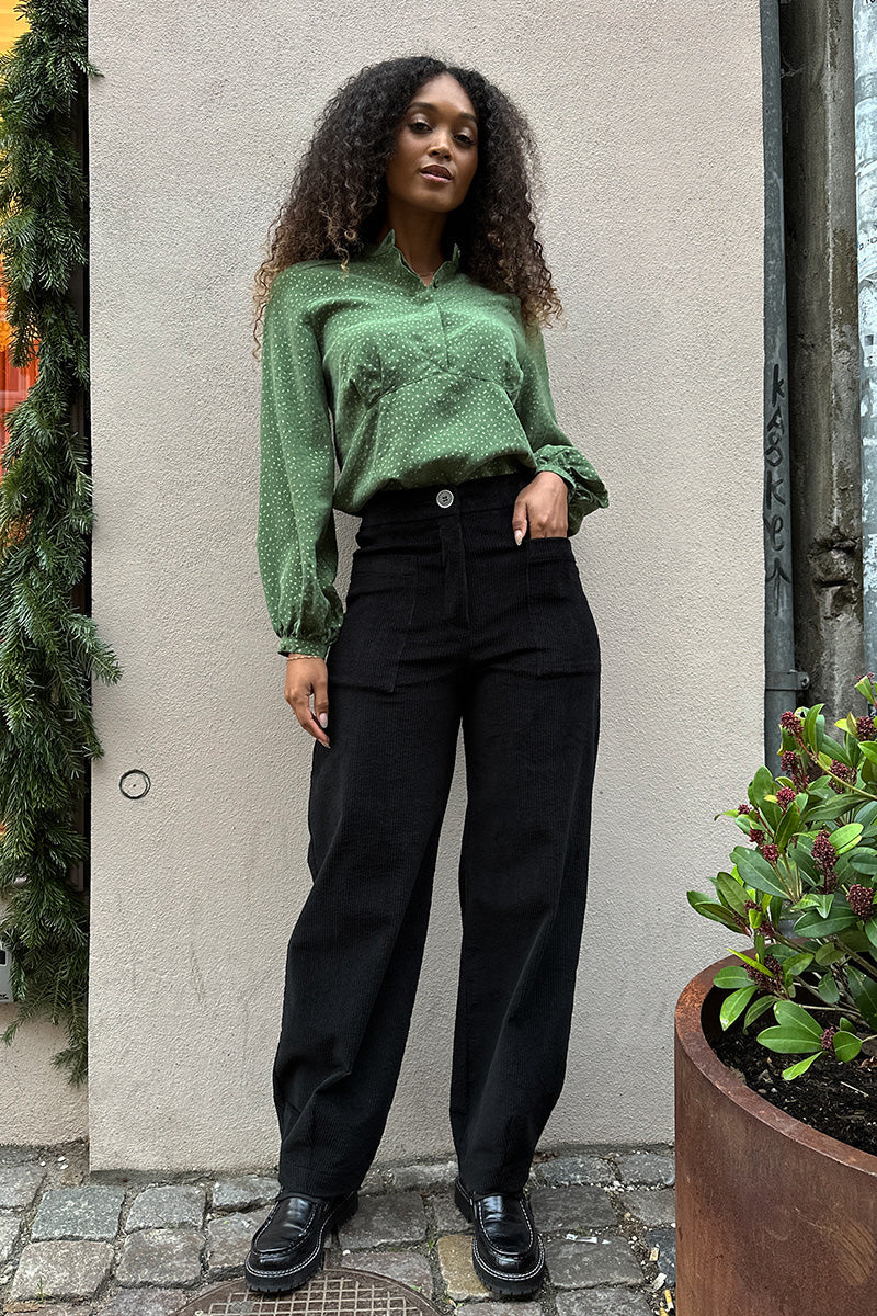 Froks Amelia Tunika Skjorte / Green & Gold flakes