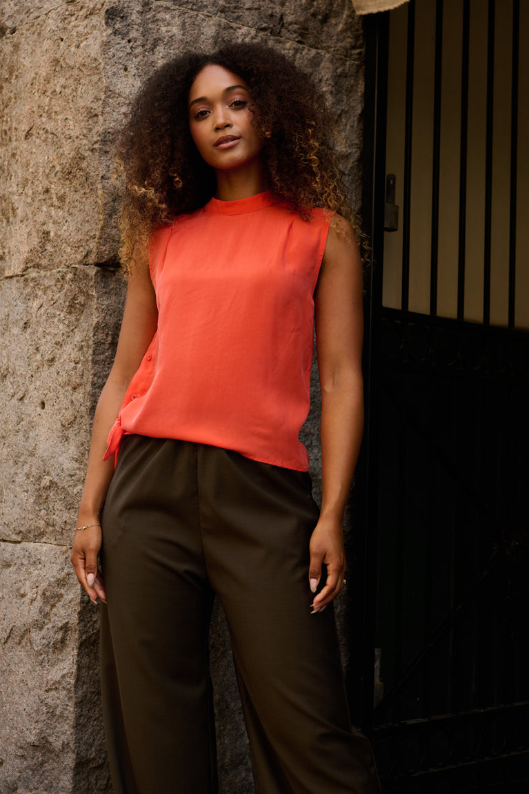 Froks Hope Sommer Skjorte / Hot tigerlily