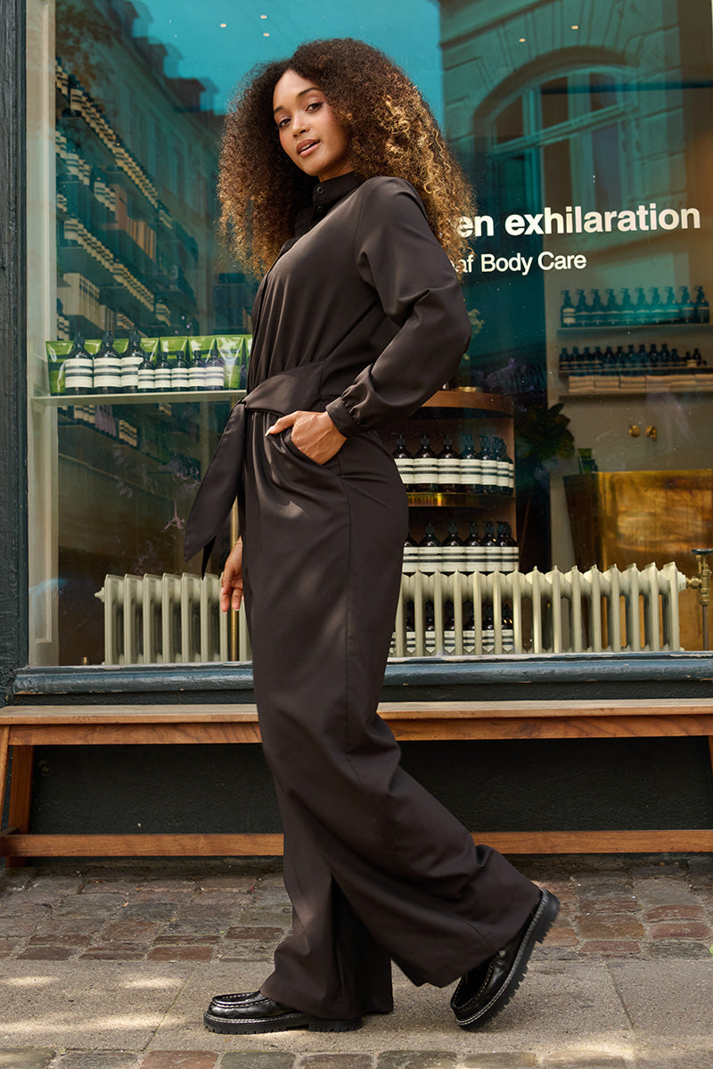 Froks Carla Sleeve Long Body Dragt / Coffee brown wool