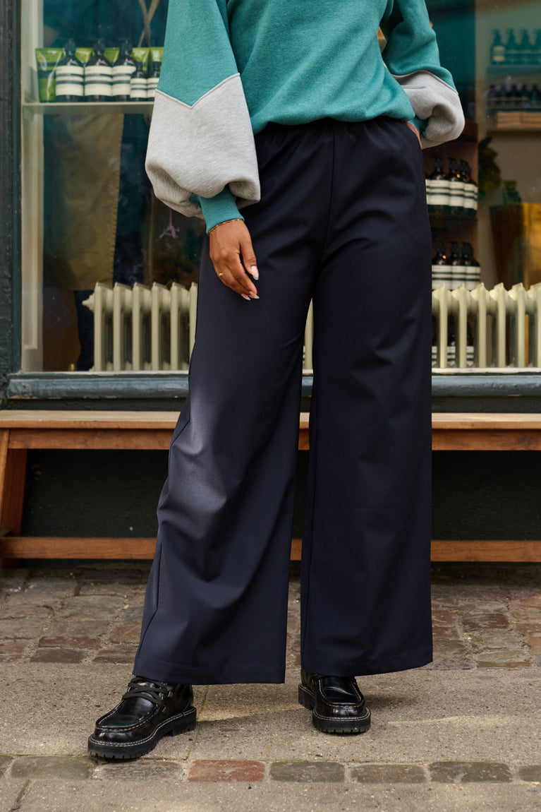 Froks Emilia Bukser / Midnight blue wool