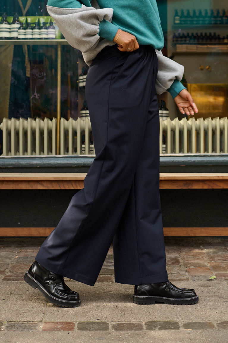 Froks Emilia Bukser / Midnight blue wool