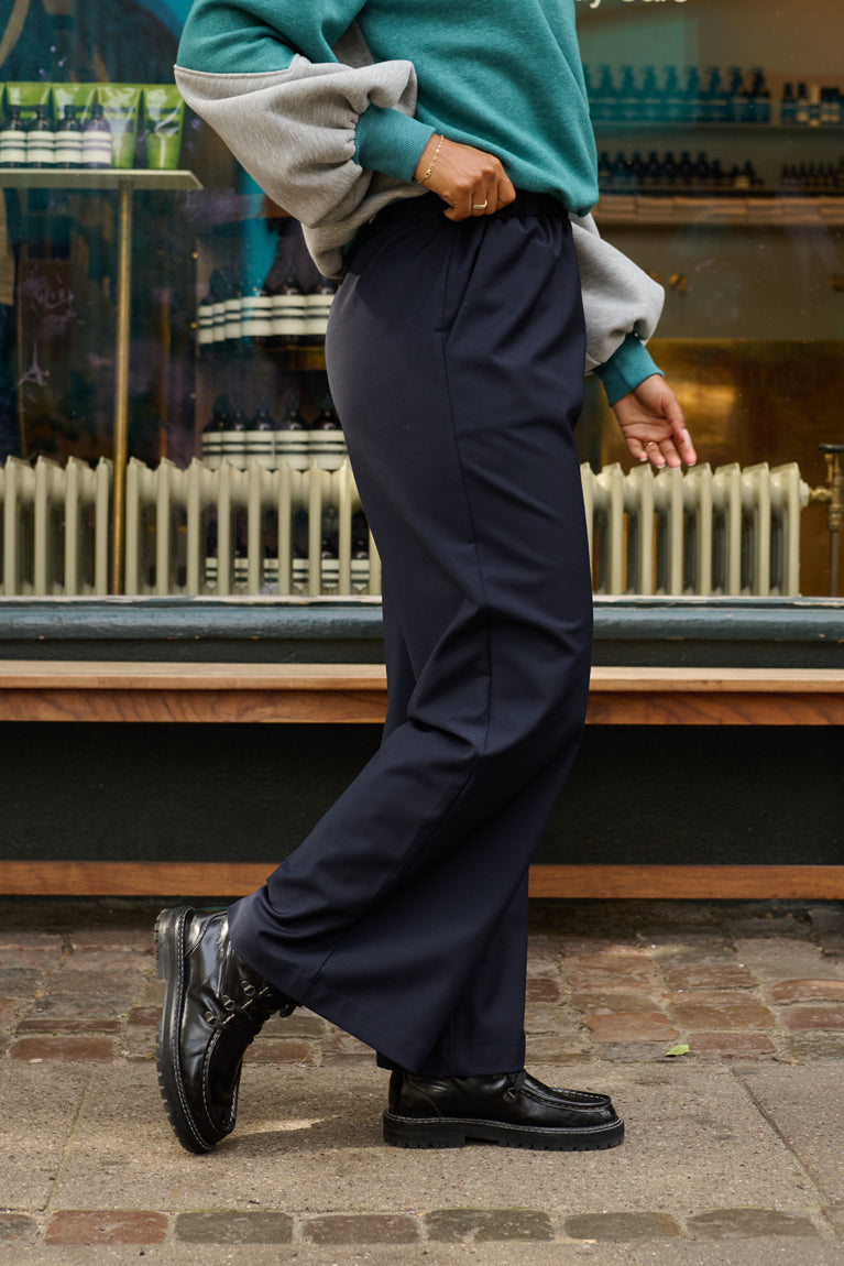 Froks Emilia Bukser / Midnight blue wool