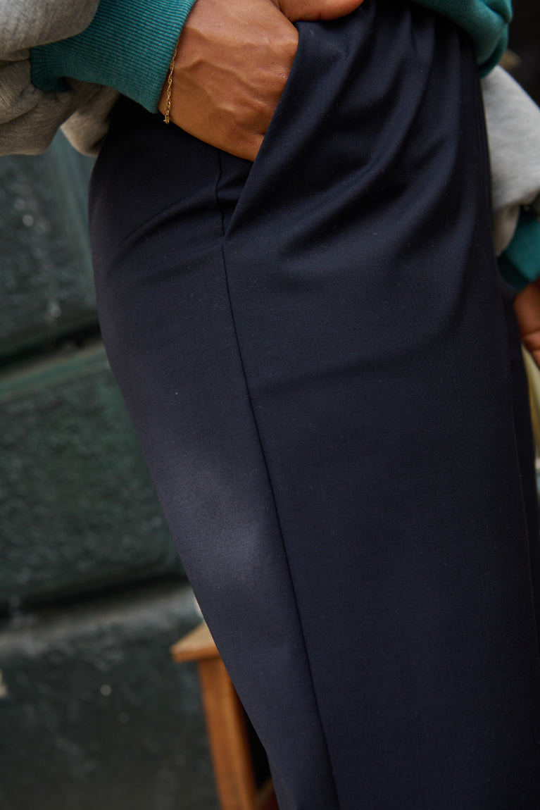 Froks Emilia Bukser / Midnight blue wool