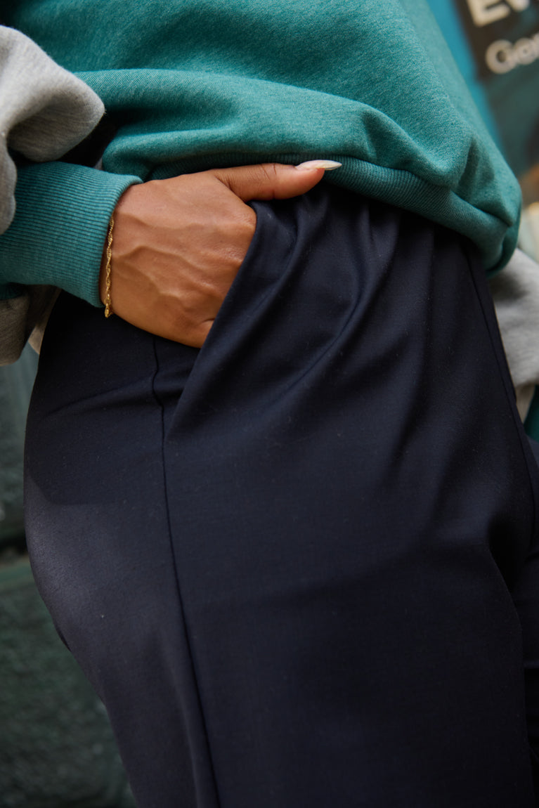 Froks Emilia Bukser / Midnight blue wool