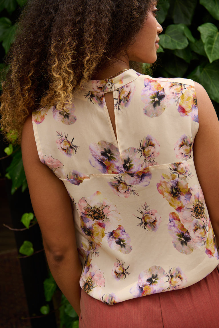 Froks Hope Sommer Skjorte / Ivory & wavy flowers