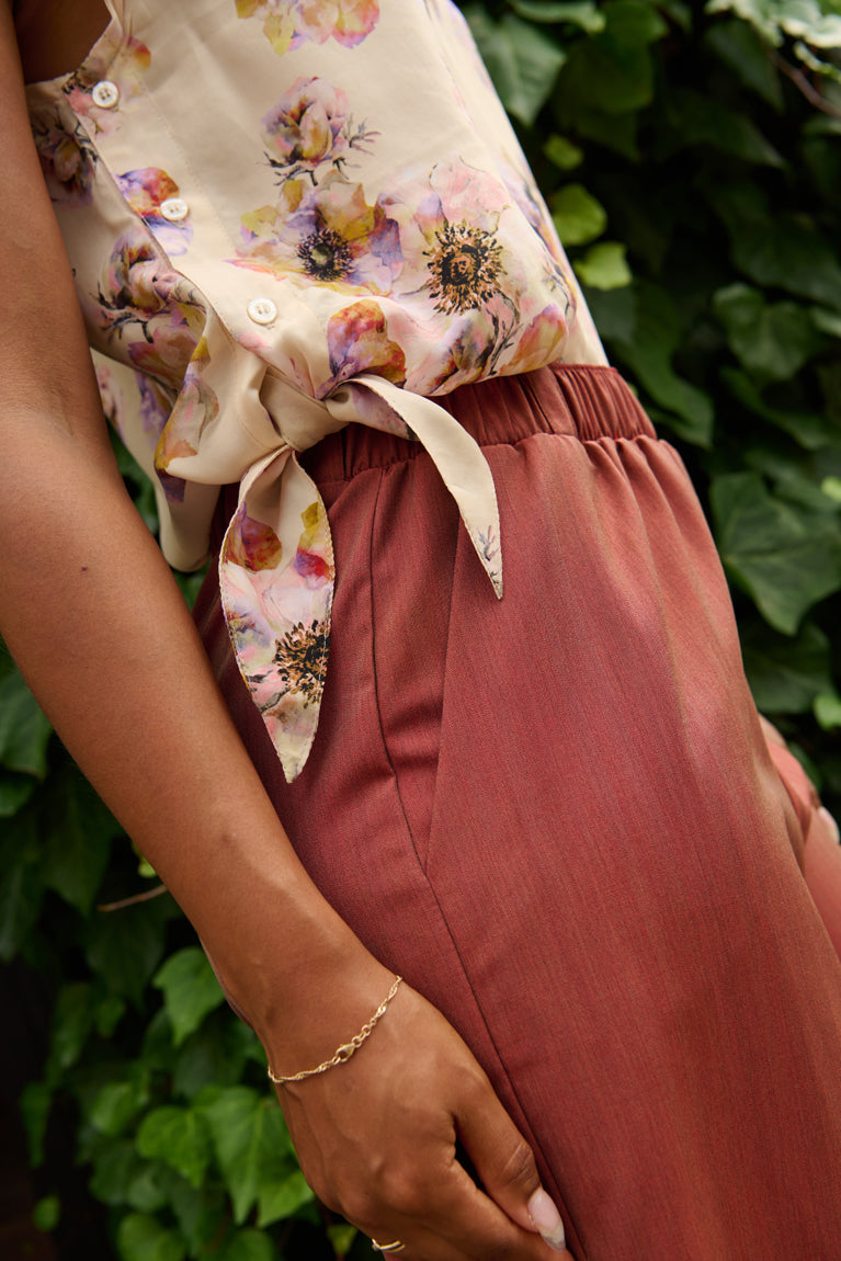 Froks Hope Sommer Skjorte / Ivory & wavy flowers