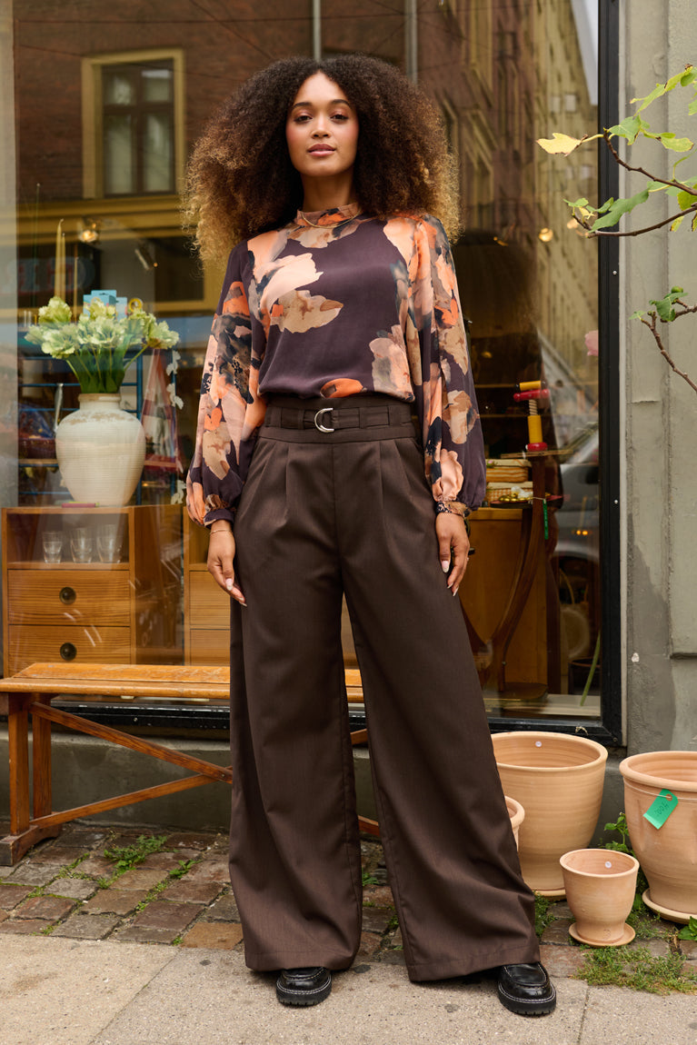 Froks Julie Bukser / Chocolate brown wool