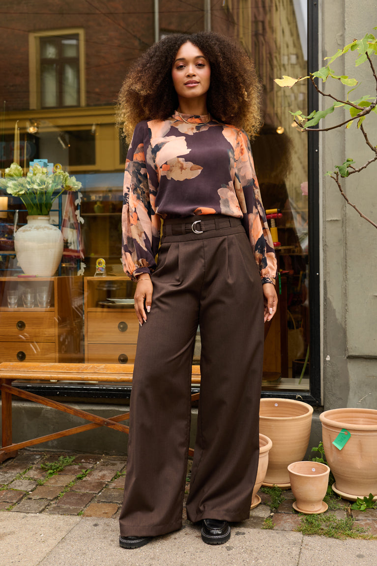 Froks Julie Bukser / Chocolate brown wool