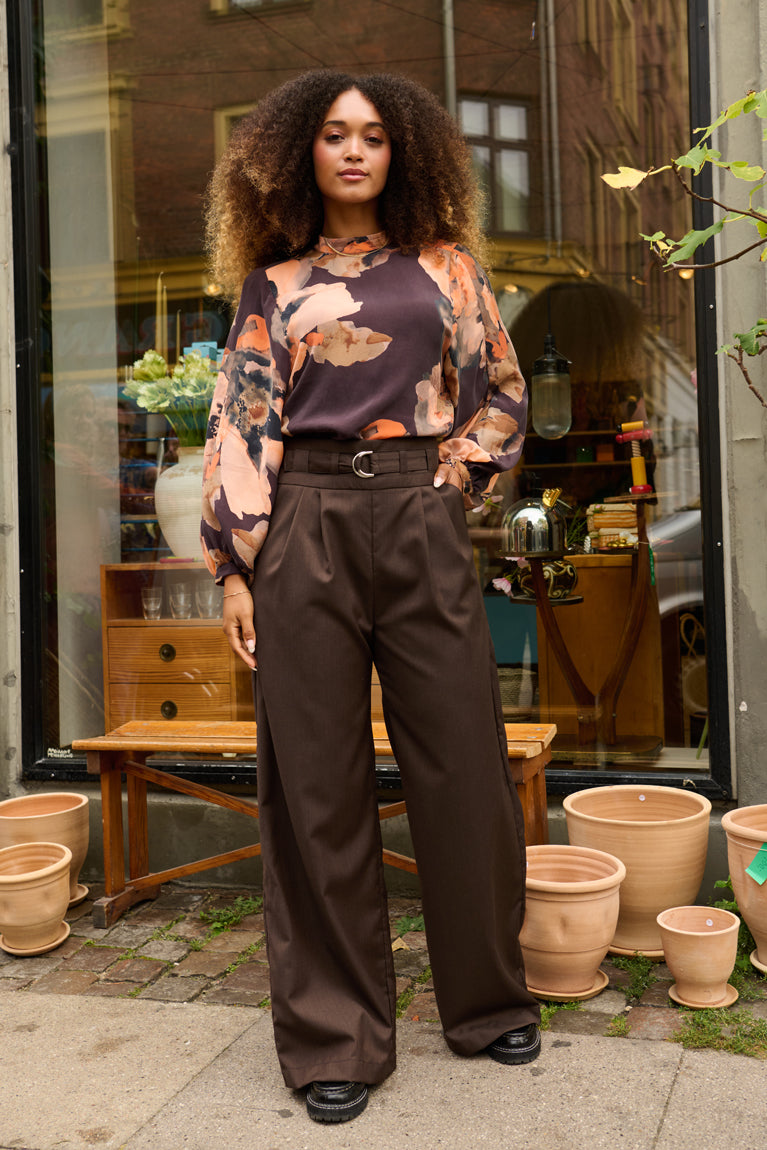 Froks Julie Bukser / Chocolate brown wool