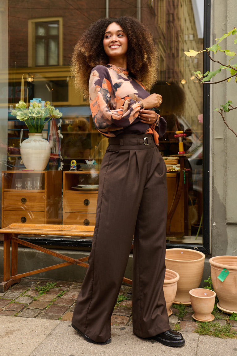 Froks Julie Bukser / Chocolate brown wool