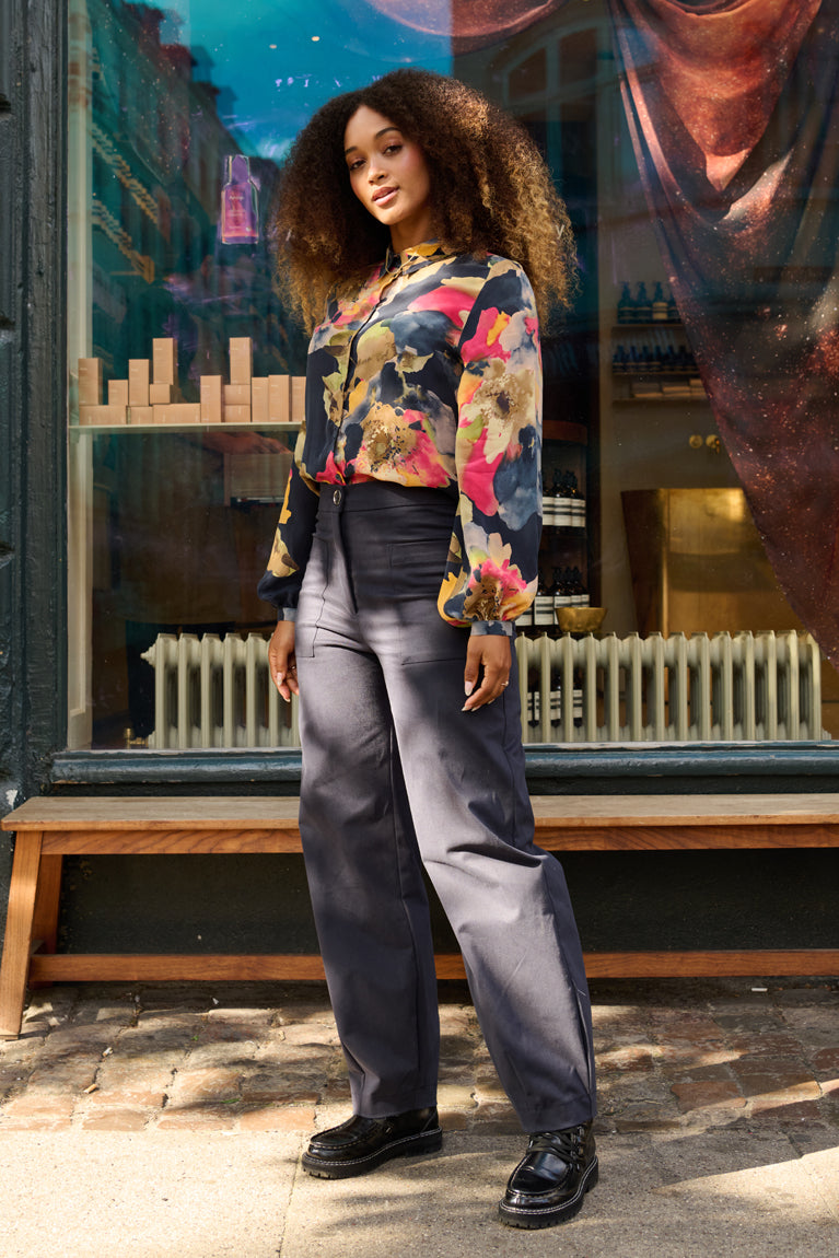 Froks Eline Skjorte / Splash of night flowers