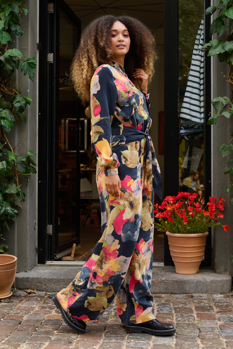 Froks Carla Sleeve Buksedragt / Splash of night flowers