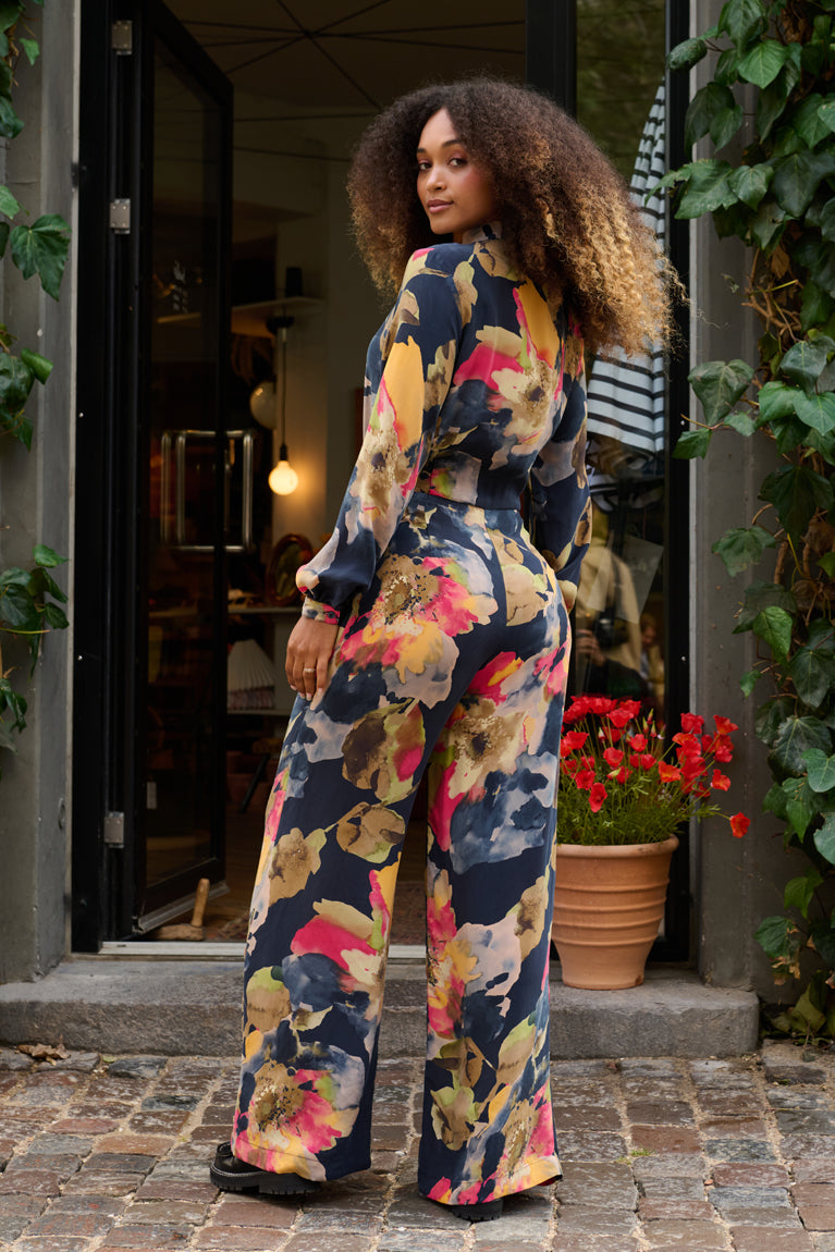 Froks Carla Sleeve Buksedragt / Splash of night flowers