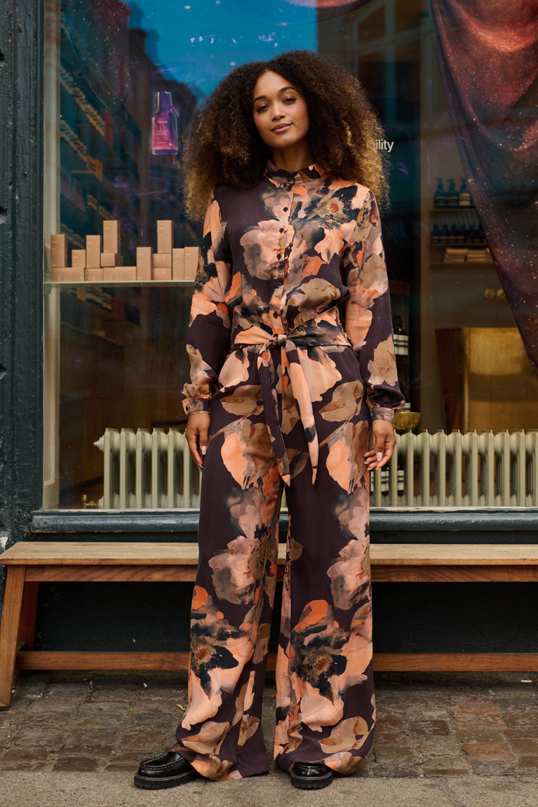 Froks Carla Sleeve Long Body Dragt / Splash of earth tones & Flowers