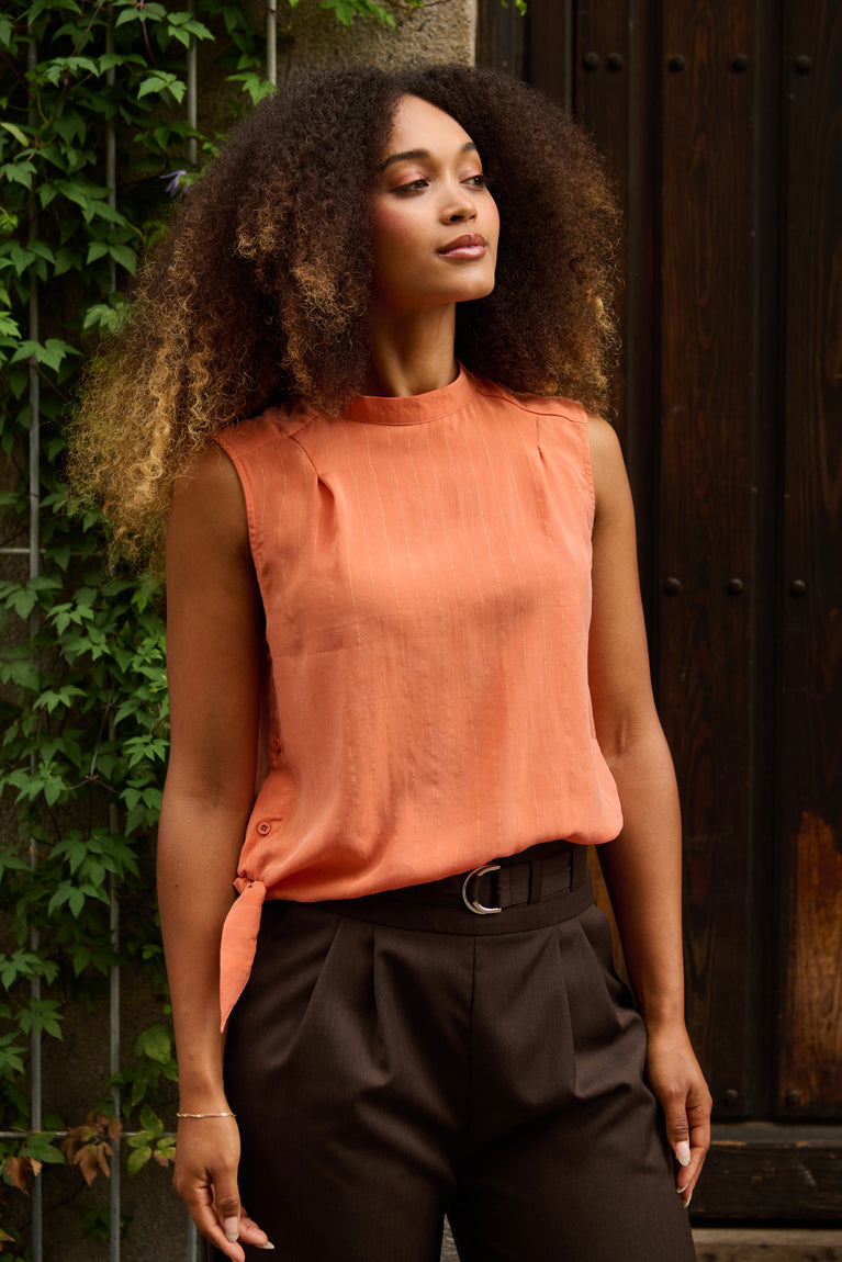 Froks Hope Sommer Skjorte / Papaya & Gold lines