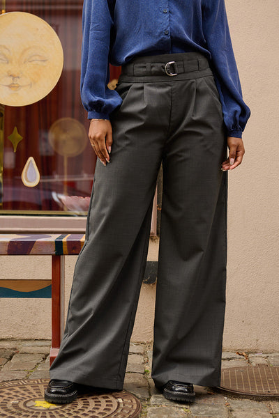 Froks Julie Bukser / Stone brown wool