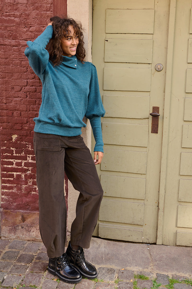 Froks Jenny Bluse / Sea moss Merino wool