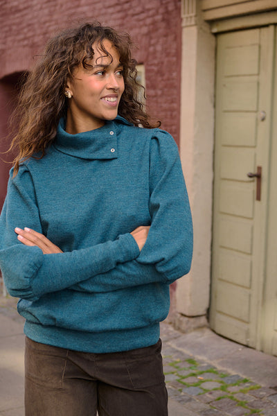 Froks Jenny Bluse / Sea moss Merino wool