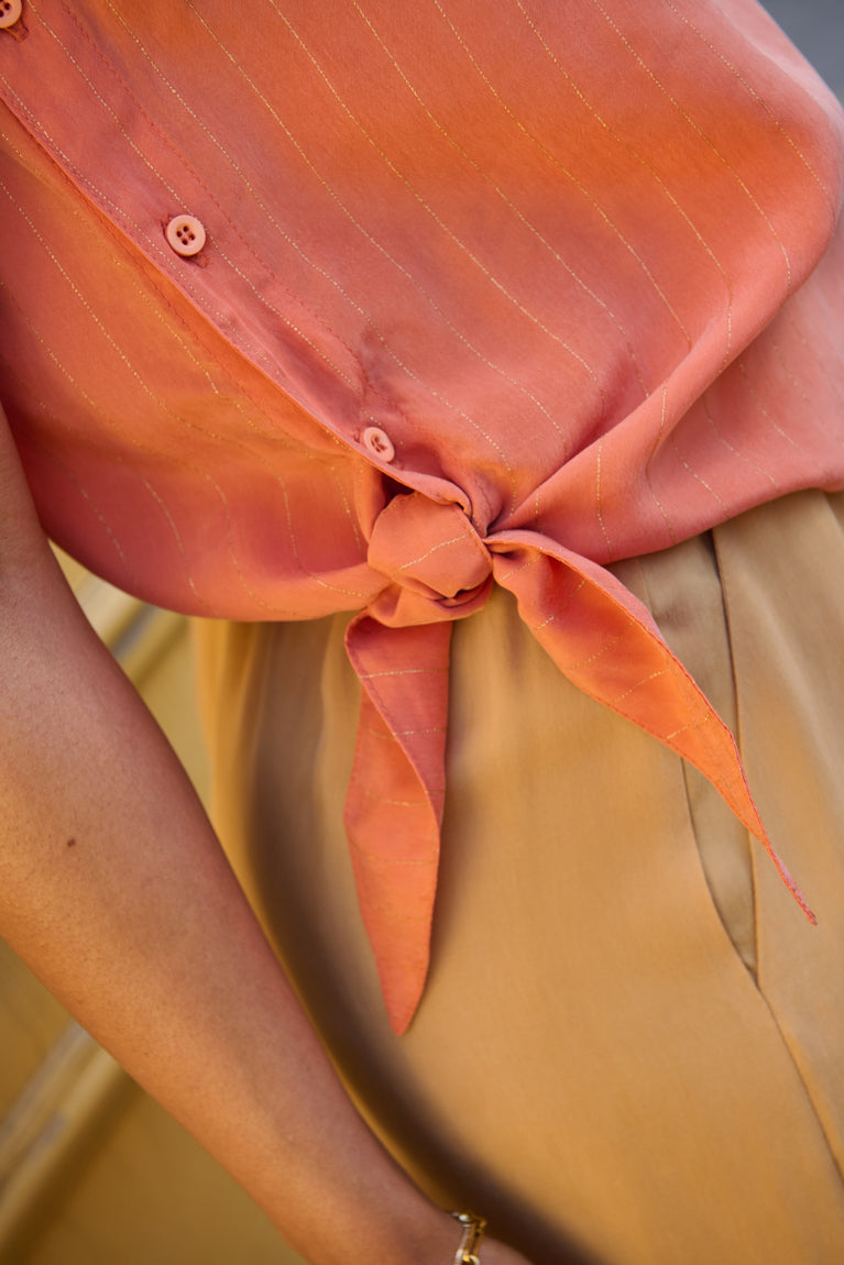 Froks Hope Sommer Skjorte / Papaya & Gold lines